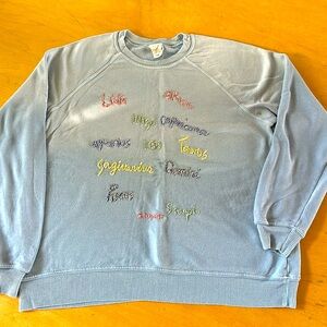 I stole my boyfriends shirt-  very soft vintage like sweatshirt size XS